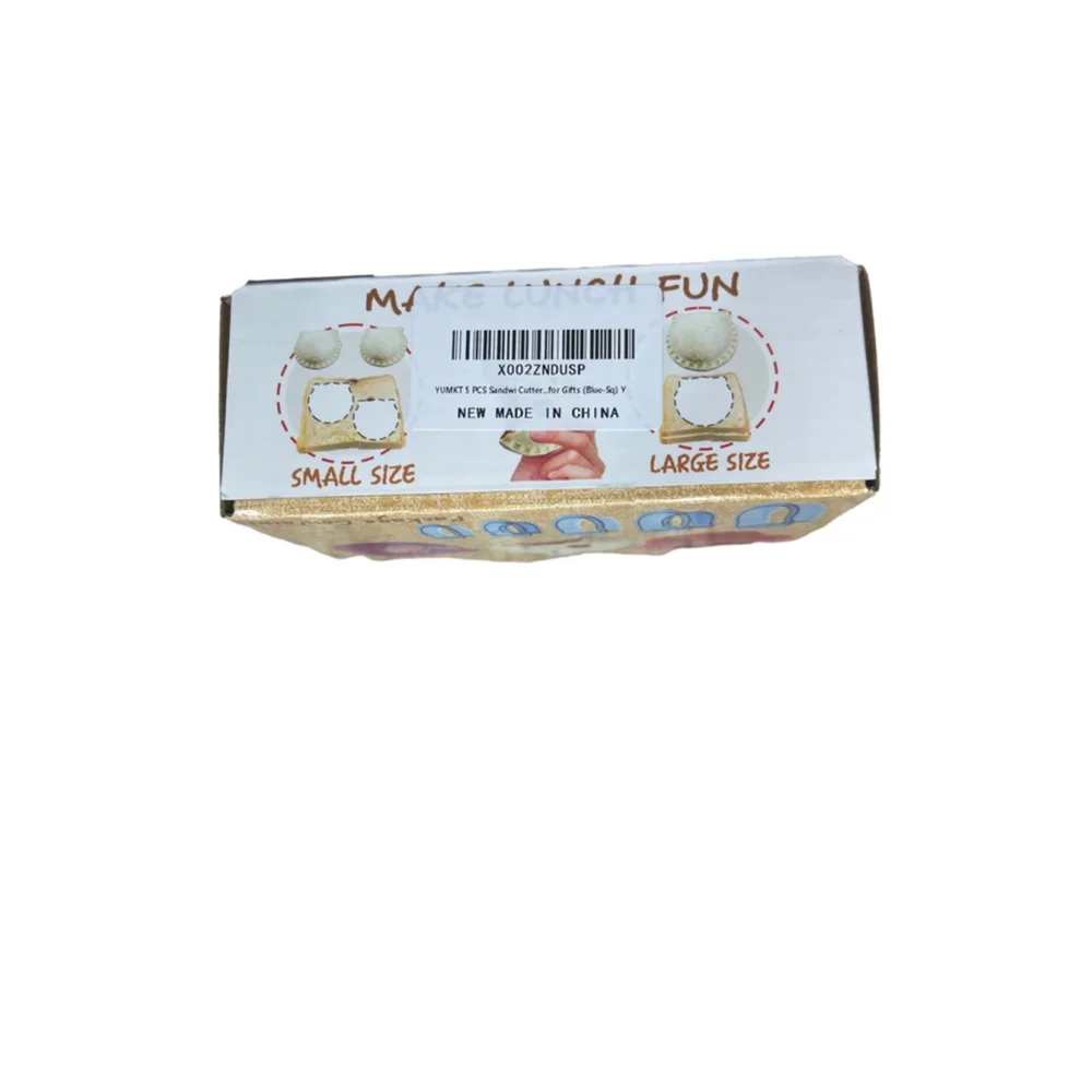Square Sandwich Cutter Two Sizes Blue